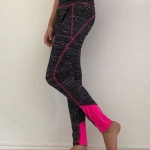 Girl’s Pink/Black Patterned Leggings